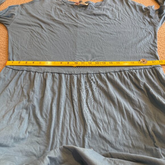 Free People Beach Maxi Dress Cameron Boho Oversized LS Blue MEDIUM #OB1675544 - Picture 8 of 16